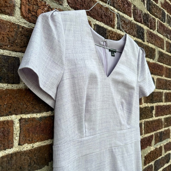 NWOT Ann Taylor Crosshatch Puff Sleeve Sheath Pencil Dress (work/professional) - Picture 7 of 9